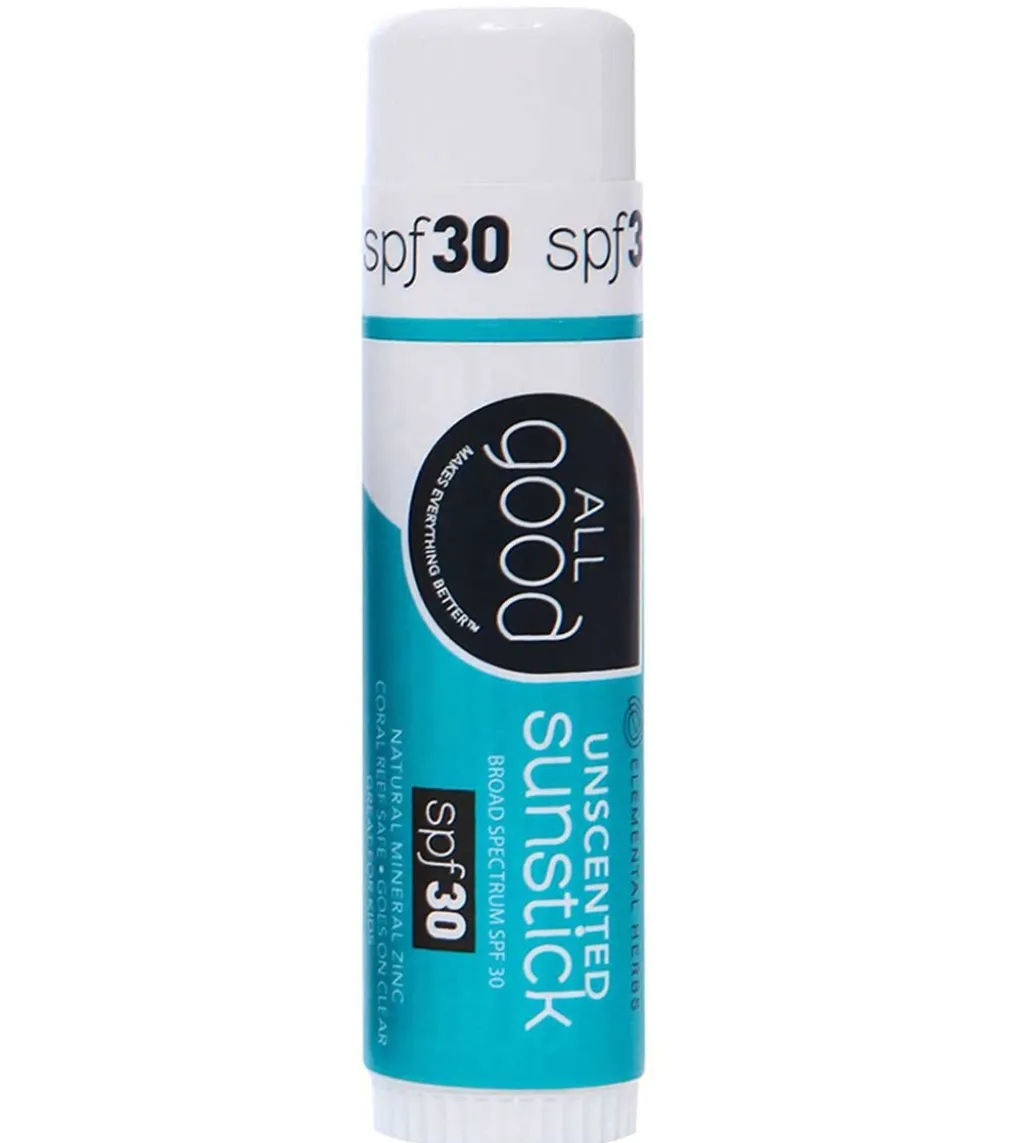 All Good SPF 30 Zinc Unscented Sunstick .6oz