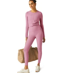 Beyond Yoga Featherweight Center Stage Cropped Long Sleeve