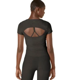 Beyond Yoga Featherweight Perspective Cropped Tee