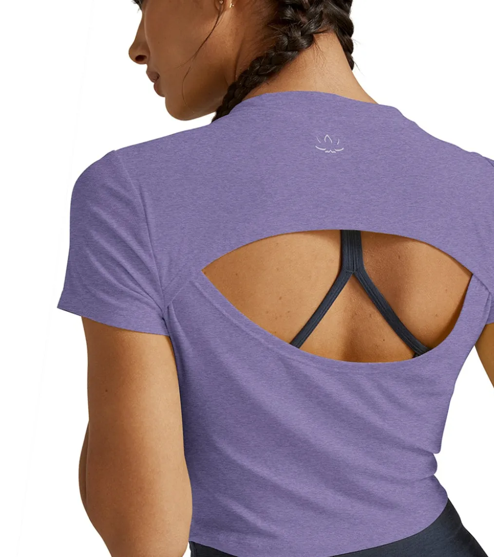 Beyond Yoga Featherweight Perspective Cropped Tee
