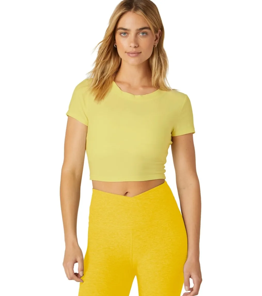 Beyond Yoga Featherweight Perspective Cropped Tee