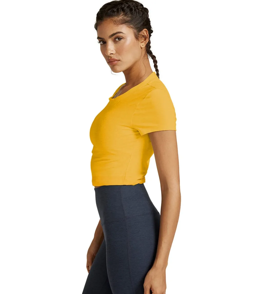 Beyond Yoga Featherweight Perspective Cropped Tee