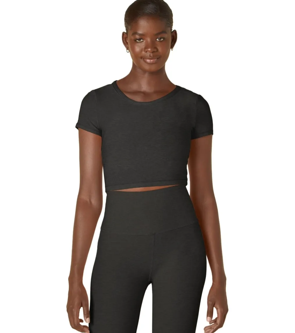 Beyond Yoga Featherweight Perspective Cropped Tee