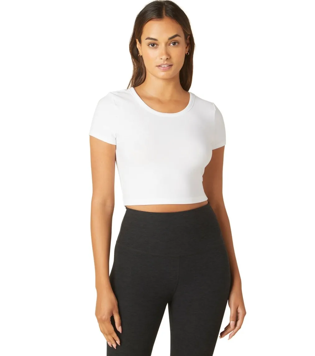 Beyond Yoga Featherweight Perspective Cropped Tee