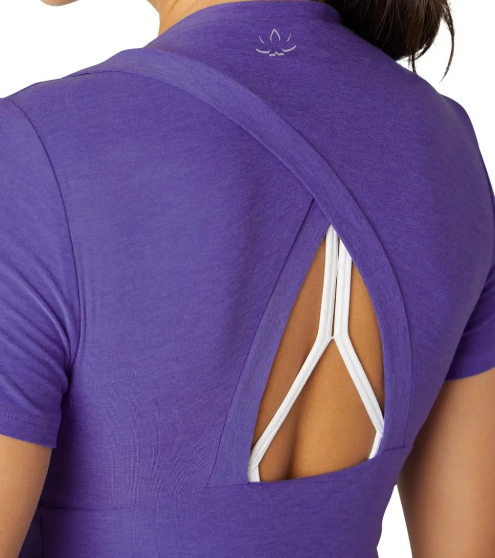 Beyond Yoga Featherweight Peekaboo Cropped Tee