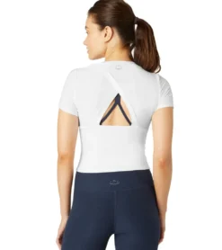 Beyond Yoga Featherweight Peekaboo Cropped Tee