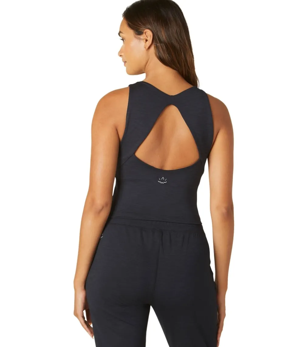 Beyond Yoga Heather Rib Fresh Cut Cropped Tank
