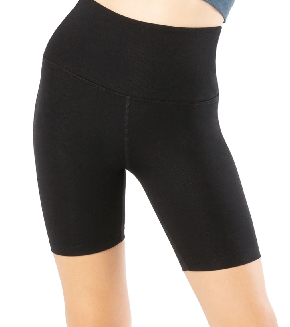 Beyond Yoga Heather Rib High Waisted Biker Shorts