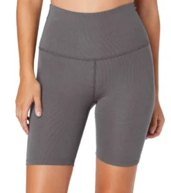 Beyond Yoga Heather Rib High Waisted Biker Shorts