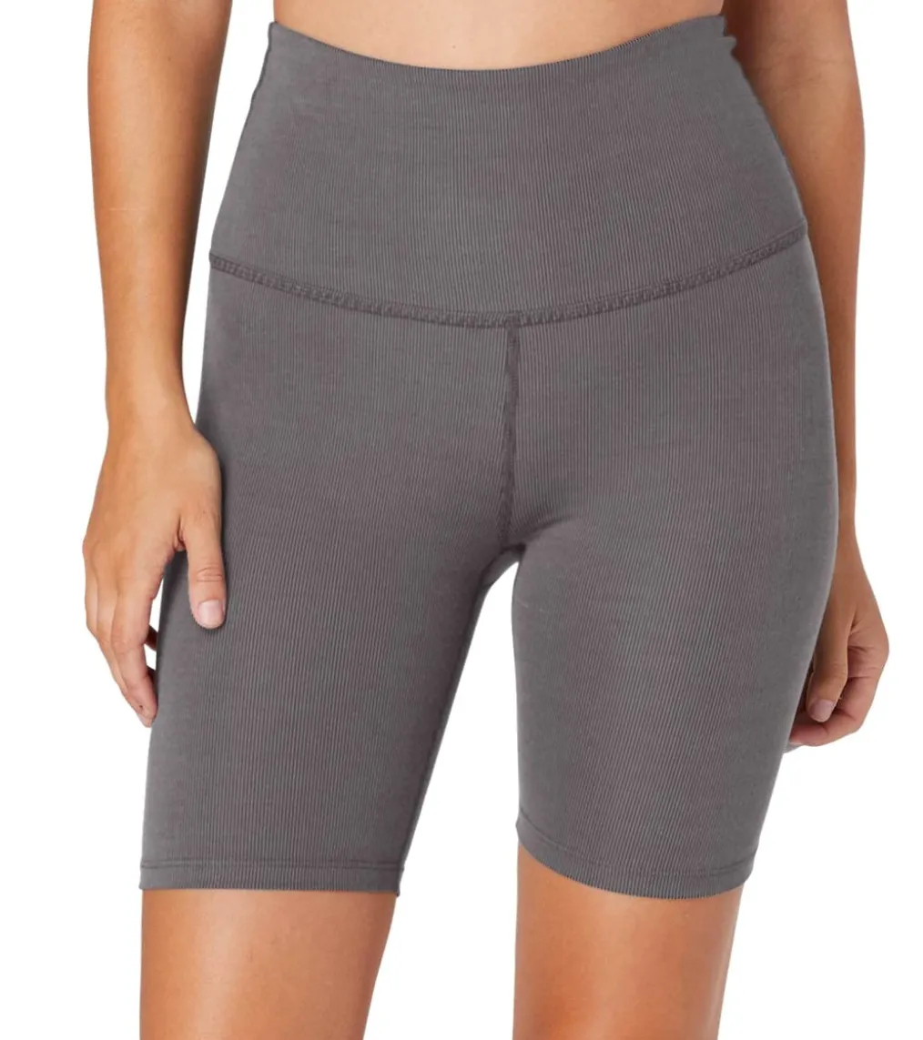 Beyond Yoga Heather Rib High Waisted Biker Shorts