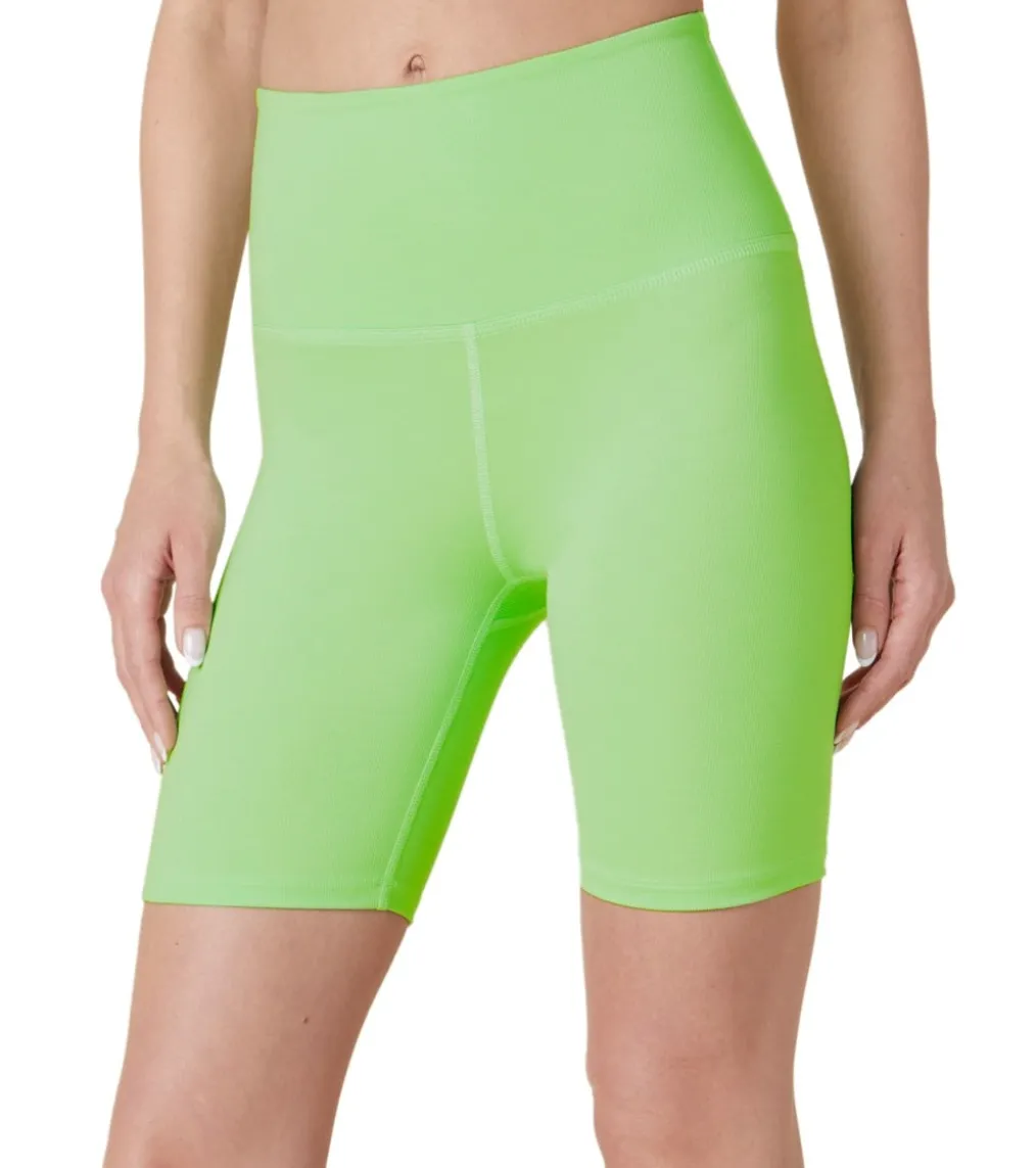 Beyond Yoga Heather Rib High Waisted Biker Shorts