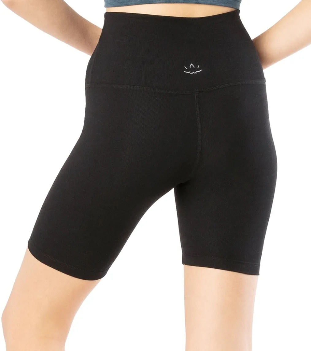 Beyond Yoga Heather Rib High Waisted Biker Shorts