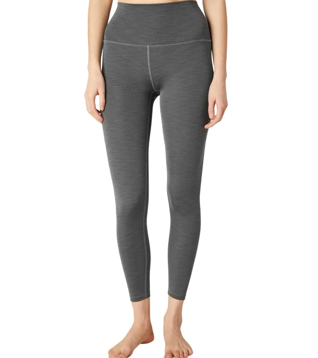 Beyond Yoga Heather Rib High Waisted 7/8 Yoga Leggings
