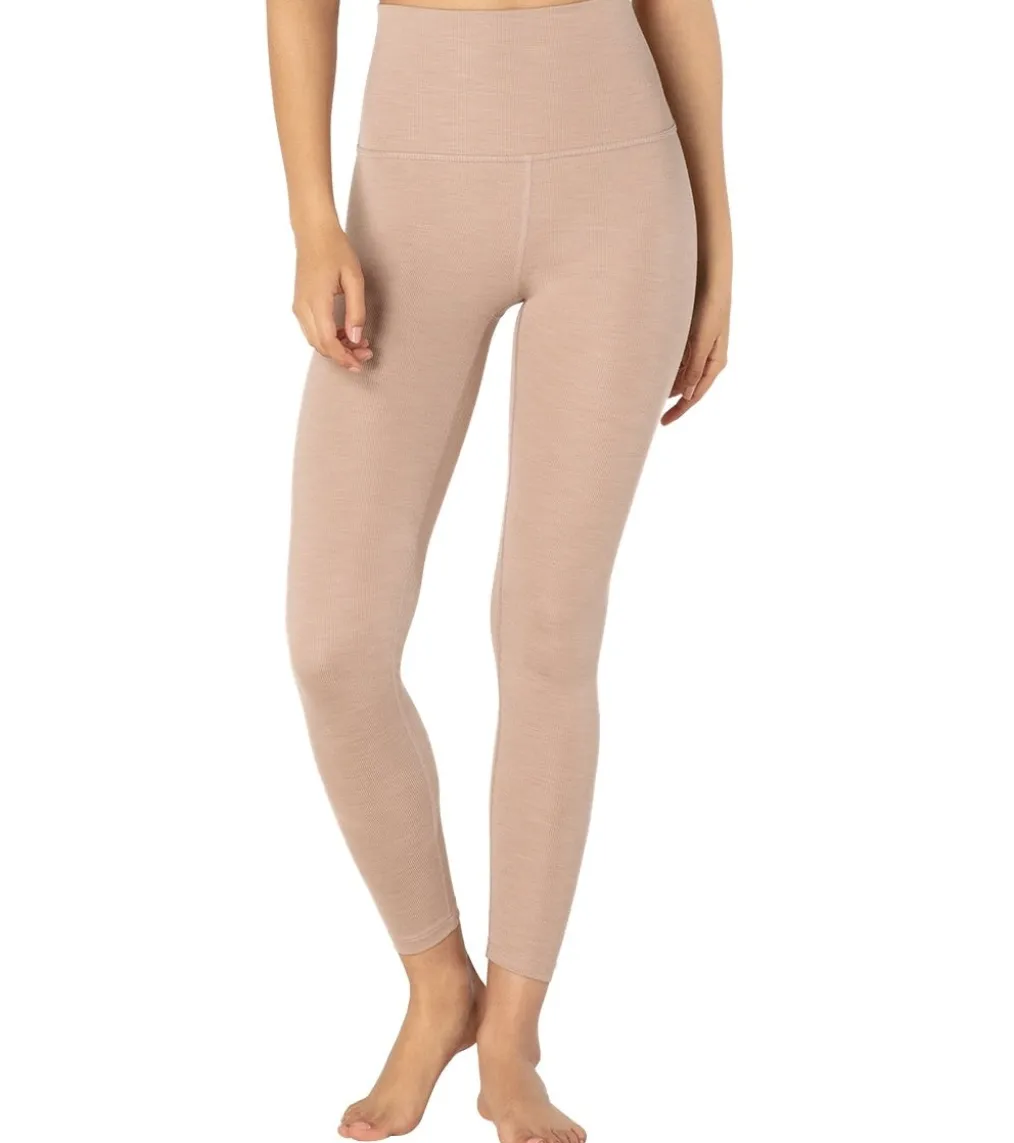 Beyond Yoga Heather Rib High Waisted 7/8 Yoga Leggings