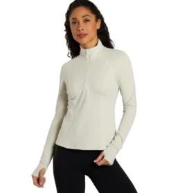 Beyond Yoga Heather Rib Take a Hike Zip Pullover