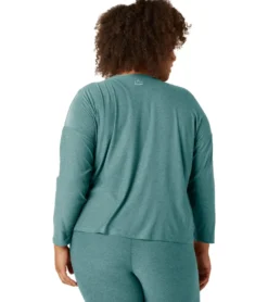 Beyond Yoga Plus Featherweight Morning Light Cropped Pullover