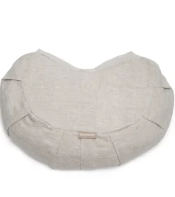 B, Halfmoon Linen Halfmoon Mediation Cushion