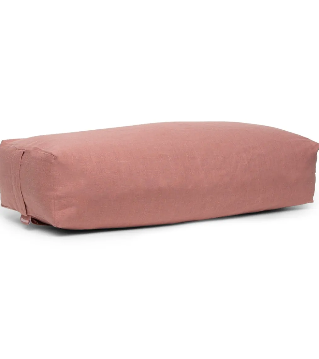 B, Halfmoon Linen Rectangular Bolster