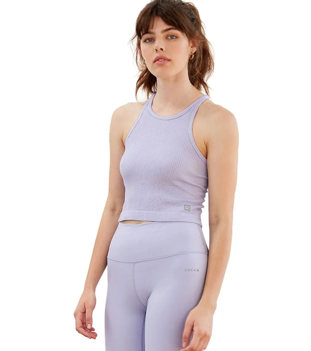 Cream Yoga Claire Racer Back Tank Top