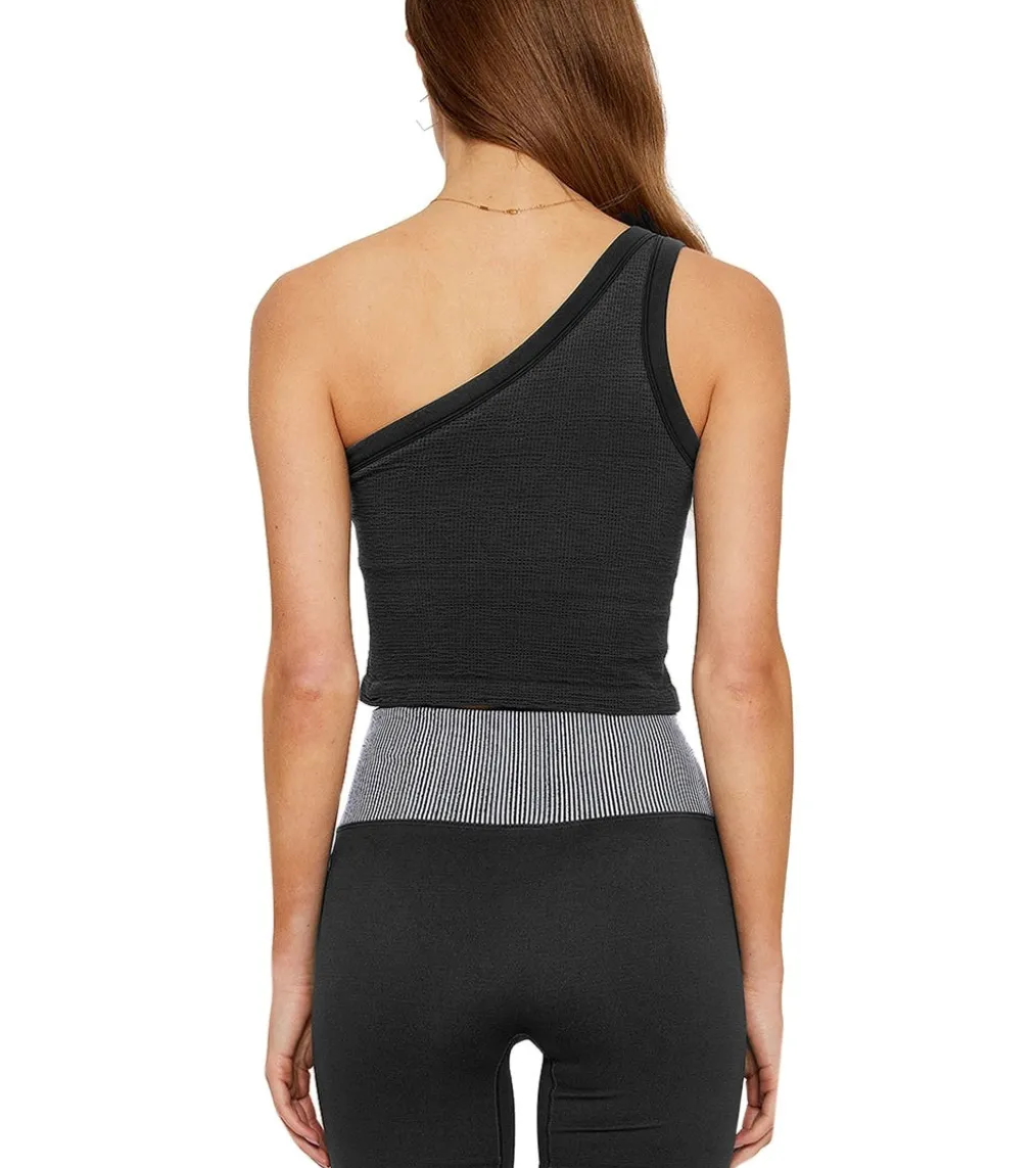 Cream Yoga Joy Tank Bra (One Shoulder)