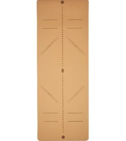 Everyday Yoga Alignment Cork Yoga Mat 72 x 26 Inch 5mm