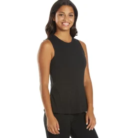 Everyday Yoga Blossom Solid Peplum Layering Muscle Tank