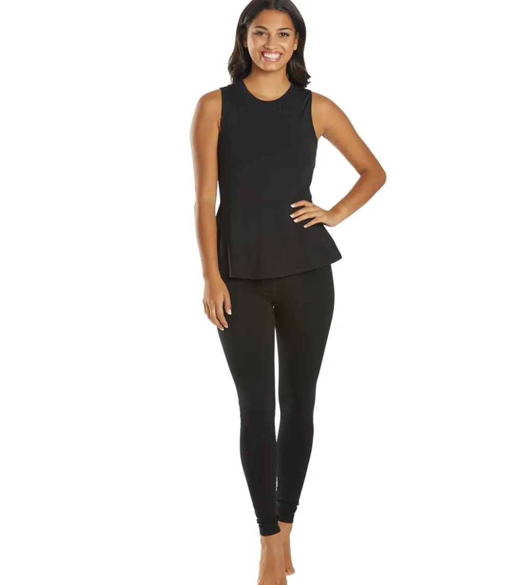 Everyday Yoga Blossom Solid Peplum Layering Muscle Tank