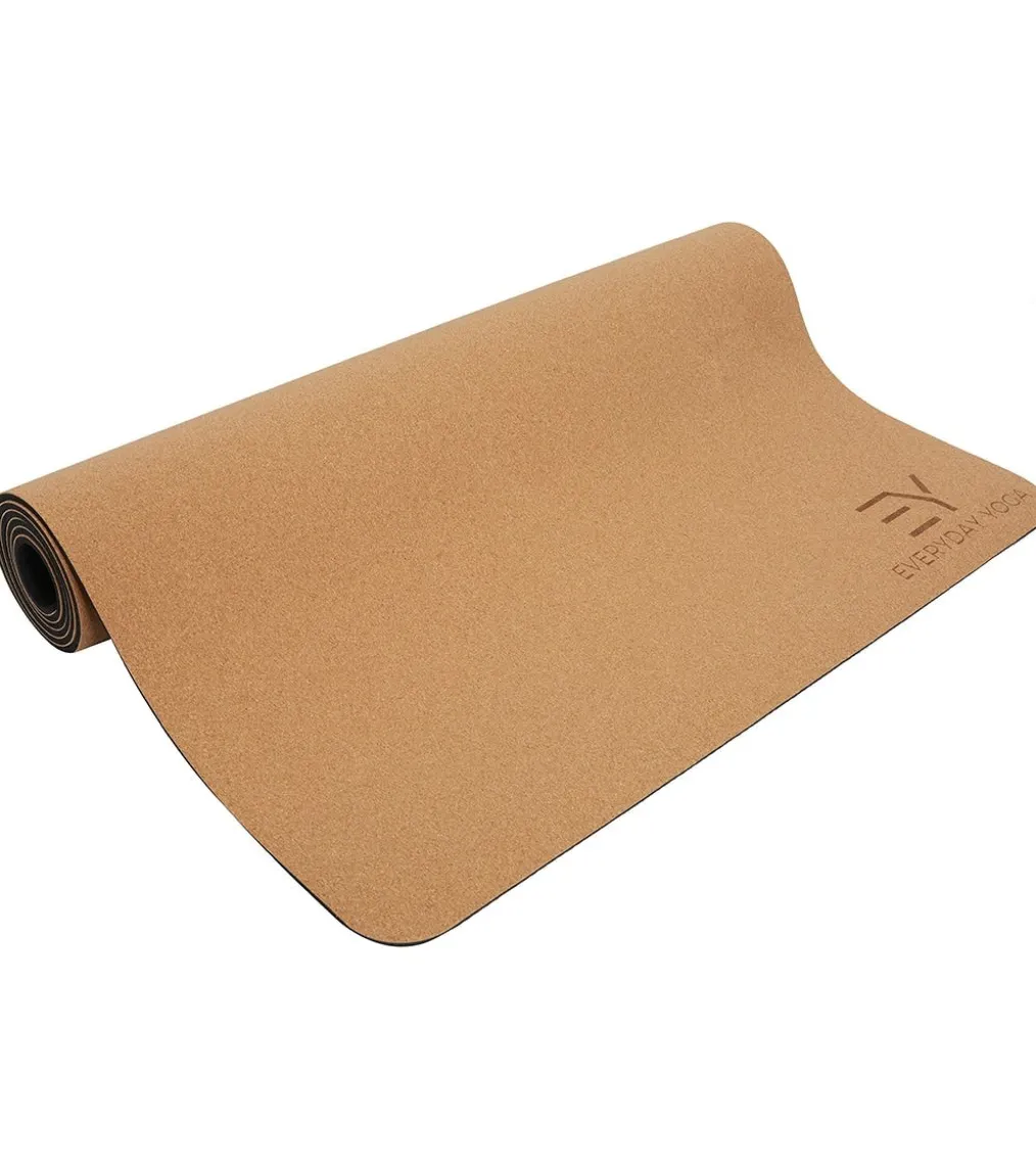 Everyday Yoga Cork Yoga Mat 72 x 26 Inch 5mm