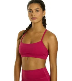 Everyday Yoga Delight Solid Racer Back Sports Bra