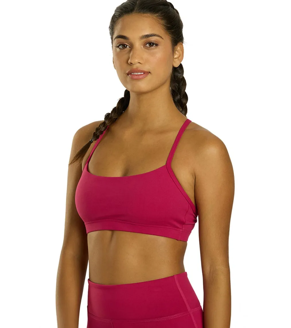 Everyday Yoga Delight Solid Racer Back Sports Bra