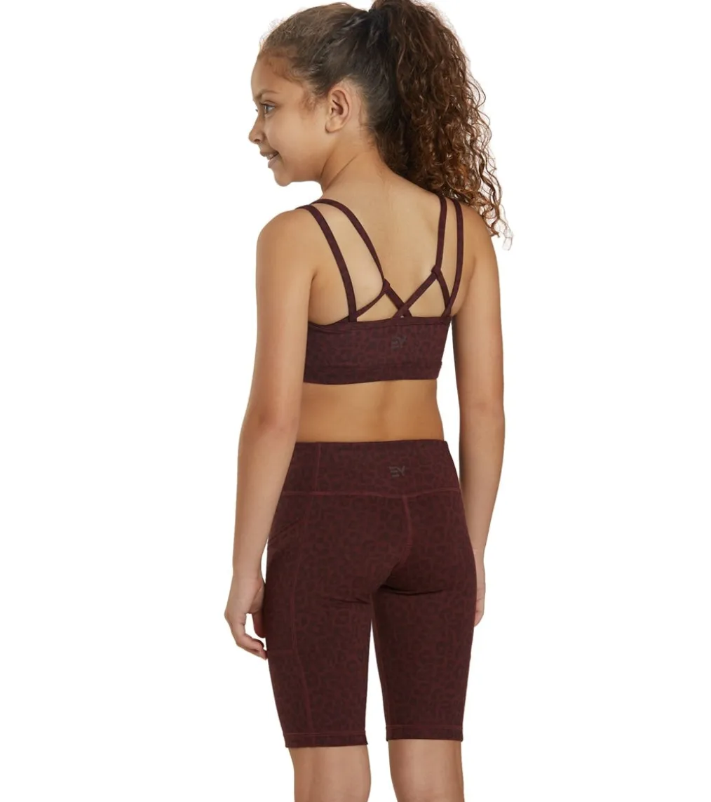 Everyday Yoga Girl Uphold Cheetah High Waisted Biker Shorts with Pocket