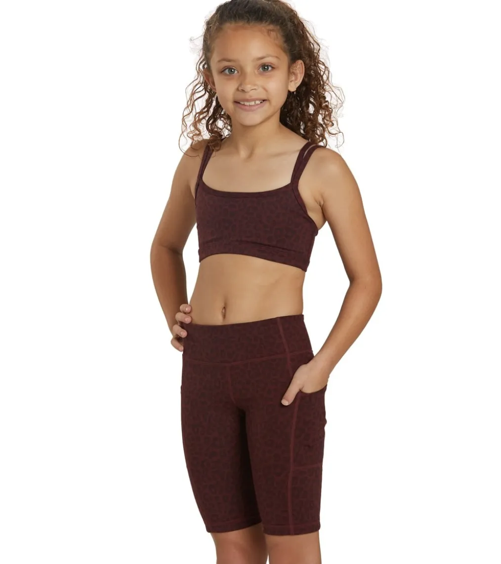Everyday Yoga Girl Uphold Cheetah High Waisted Biker Shorts with Pocket