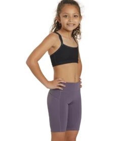 Everyday Yoga Girl Uphold Solid High Waisted Biker Shorts with Pocket