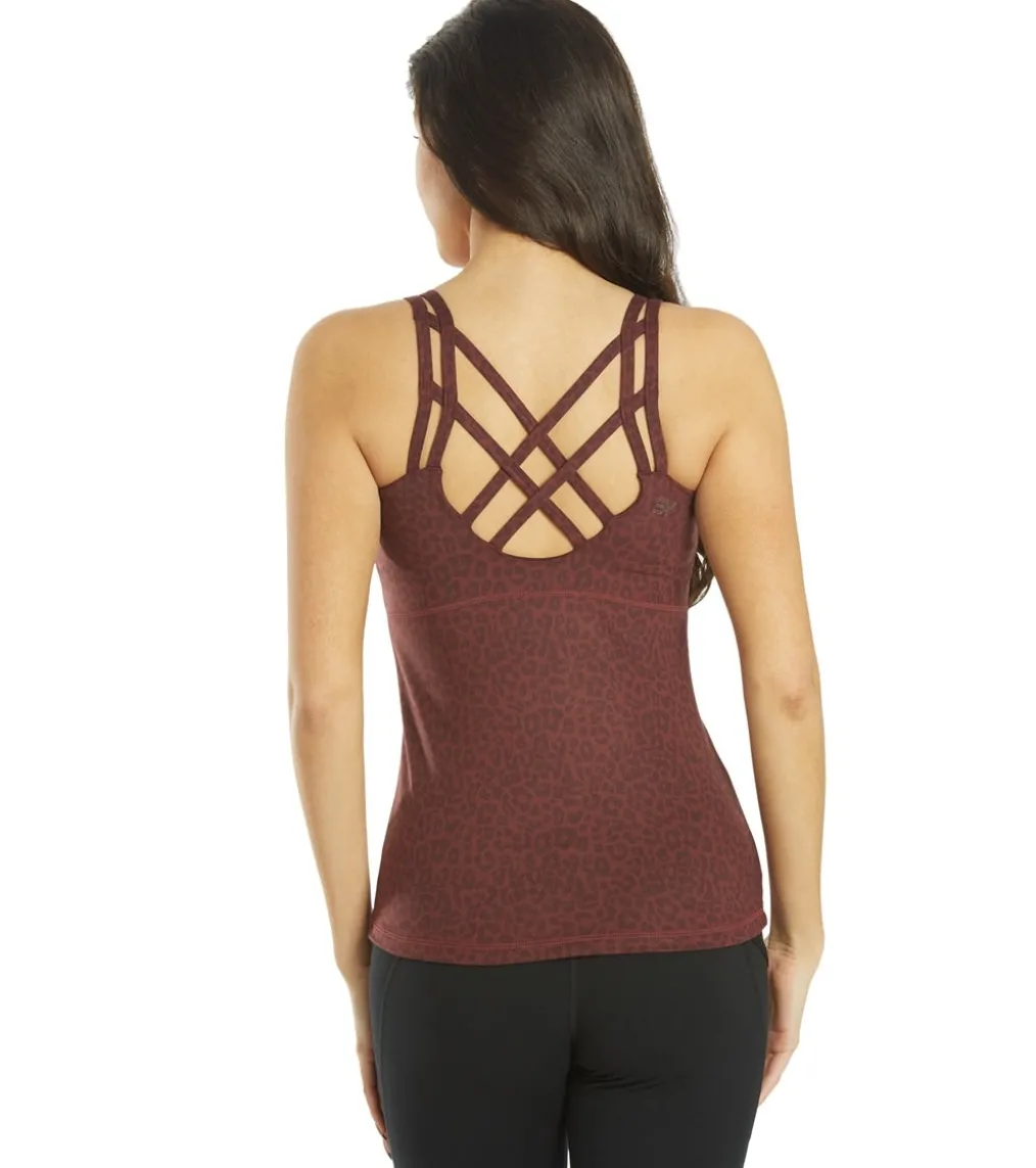 Everyday Yoga Radiant Cheetah Strappy Back Support Tank