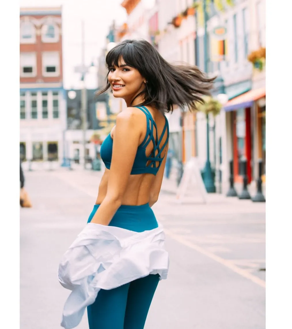 Everyday Yoga Radiant Solid Strappy Back Sports Bra