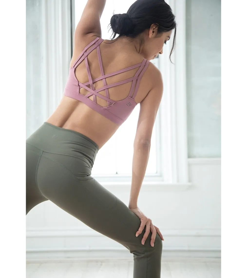 Everyday Yoga Radiant Solid Strappy Back Sports Bra