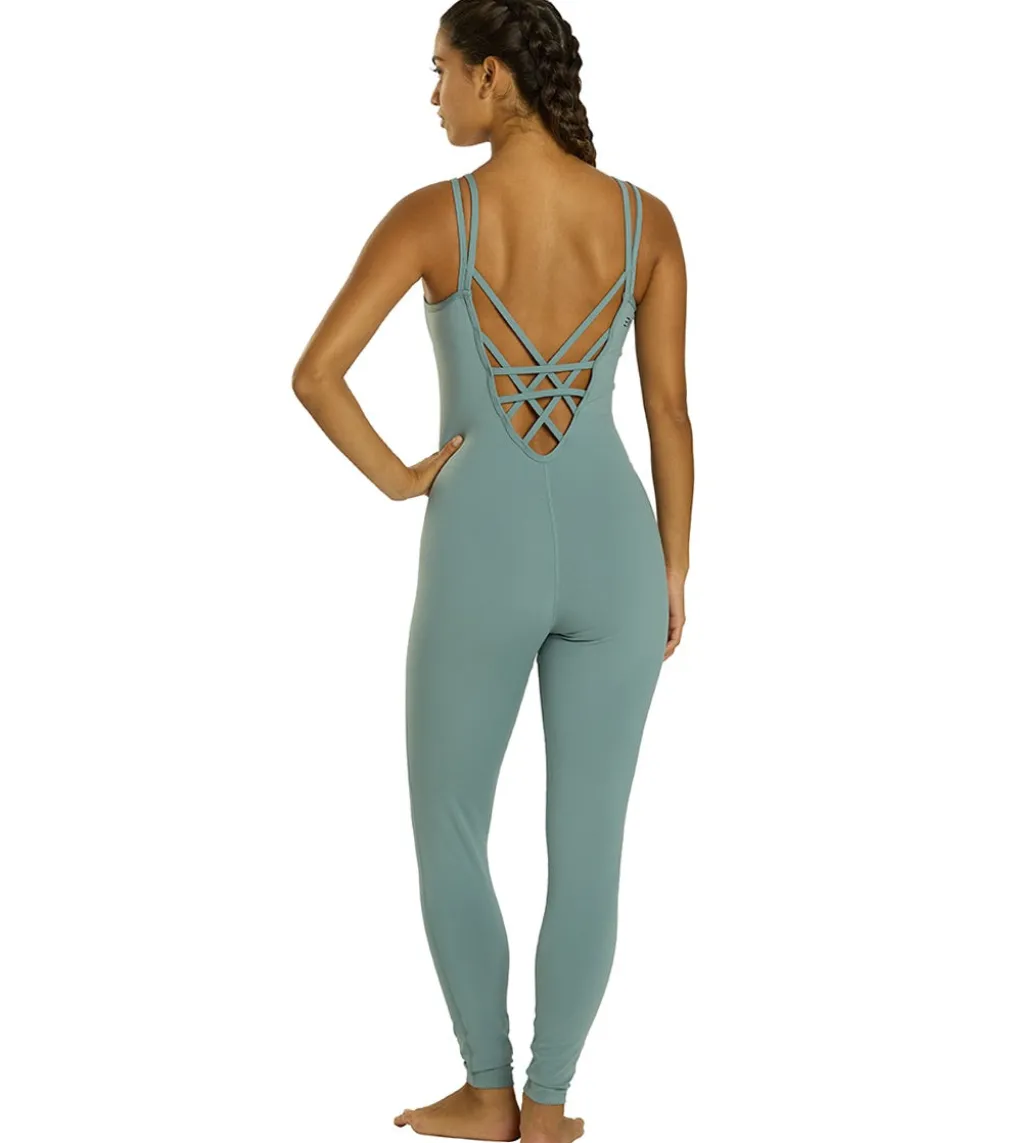 Everyday Yoga Radiant Solid Strappy Back Long Leotard 28"