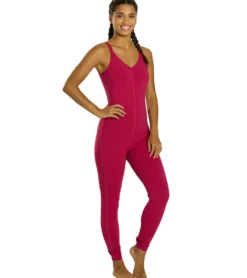 Everyday Yoga Radiant Solid Strappy Back Long Leotard 28