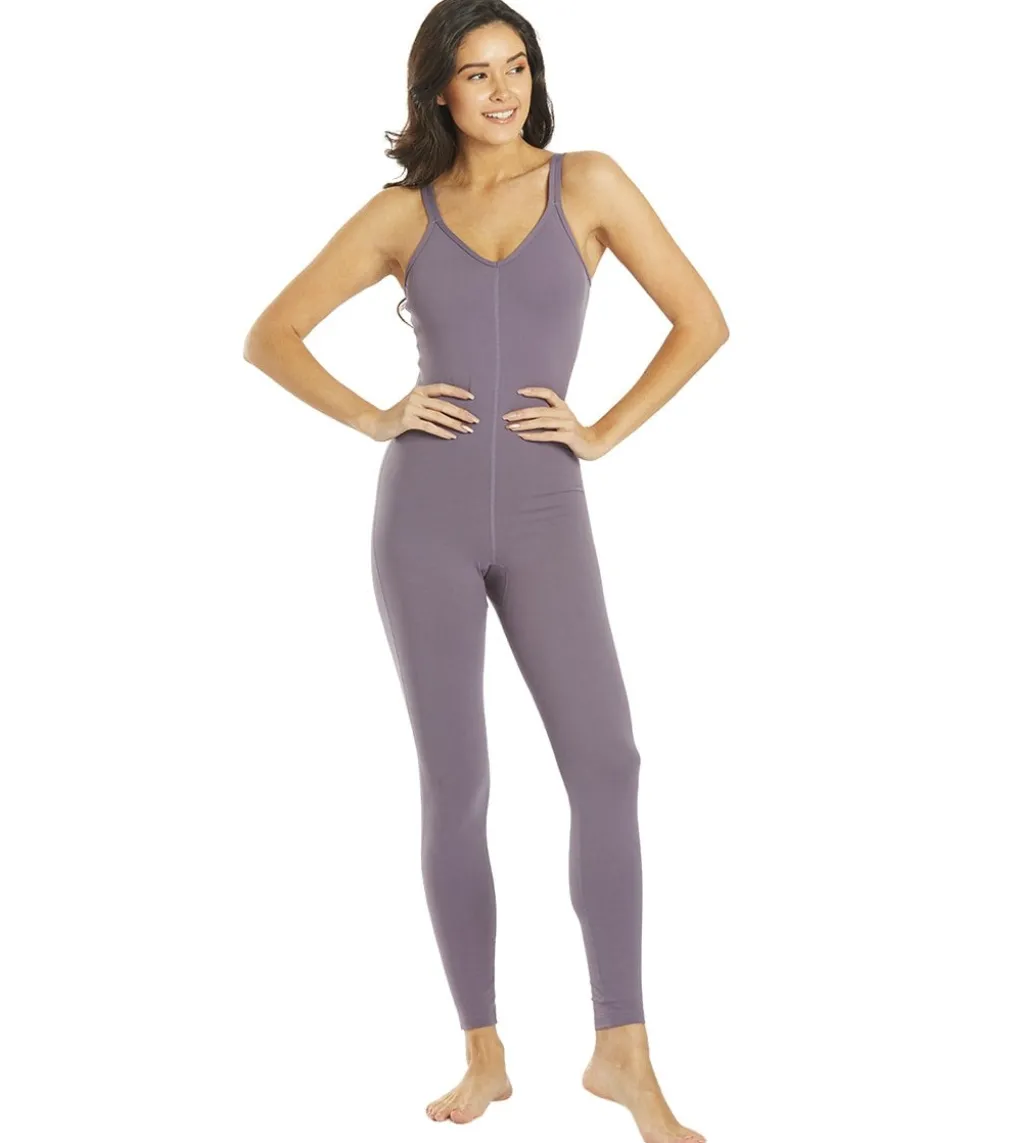 Everyday Yoga Radiant Solid Strappy Back Long Leotard 28"