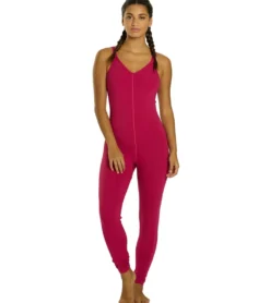 Everyday Yoga Radiant Solid Strappy Back Long Leotard 28