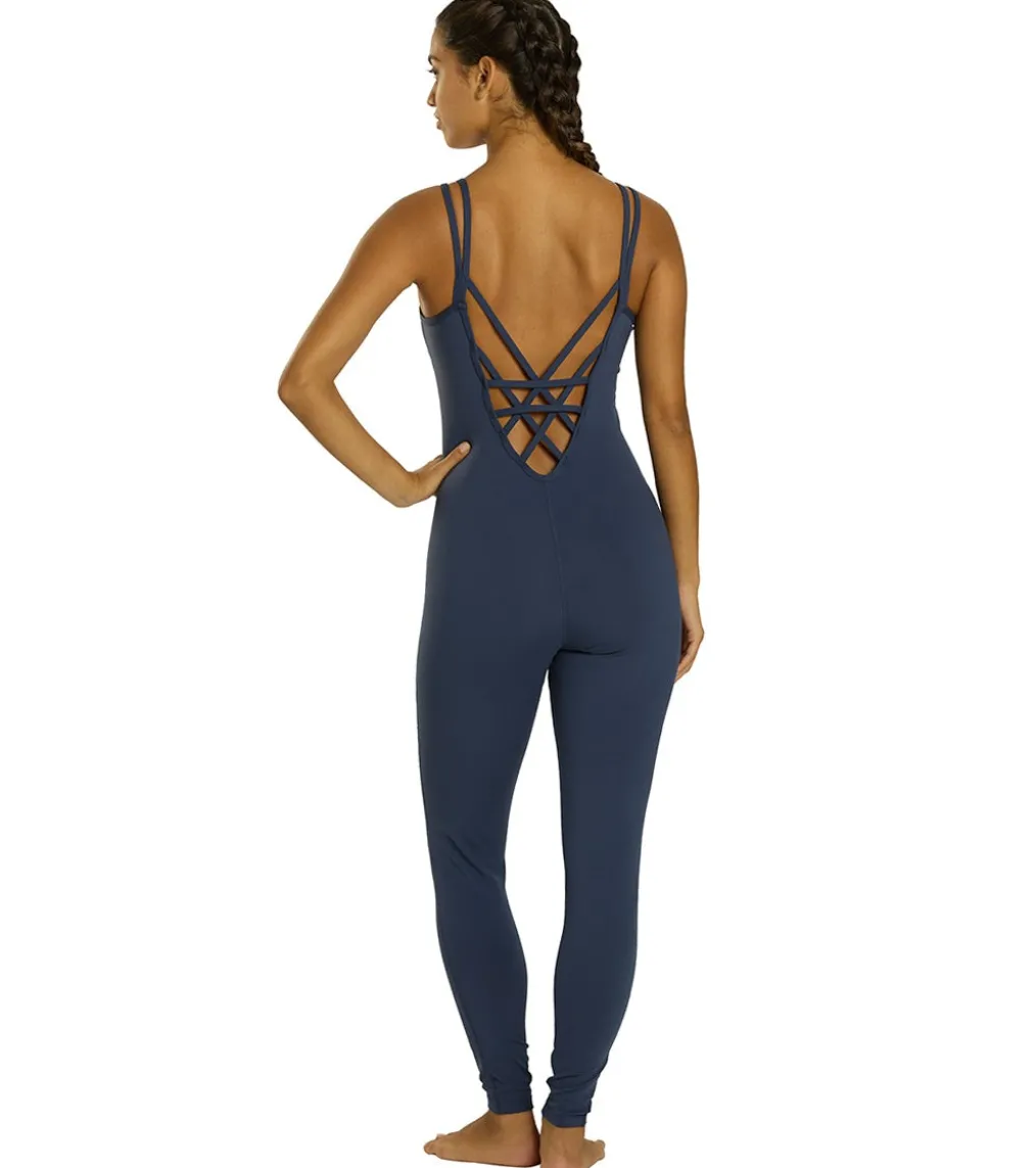 Everyday Yoga Radiant Solid Strappy Back Long Leotard 28"