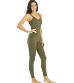 Everyday Yoga Radiant Solid Strappy Back Long Leotard 28
