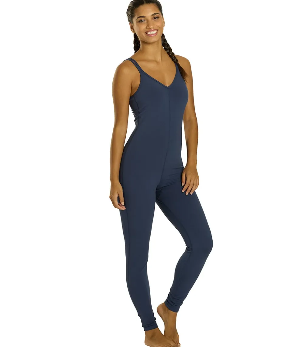 Everyday Yoga Radiant Solid Strappy Back Long Leotard 28"