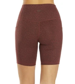 Everyday Yoga Uphold Cheetah High Waisted Biker Shorts with Pockets 7