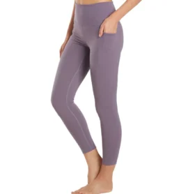 Everyday Yoga Uphold Solid High Waisted 7/8 Leggings With Pockets 25