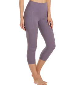 Everyday Yoga Uphold Solid High Waisted Capri Leggings With Pockets 21