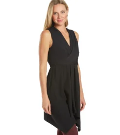 Everyday Yoga Wondrous Solid Wrap Dress