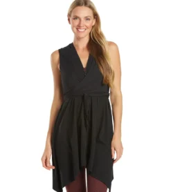Everyday Yoga Wondrous Solid Wrap Dress