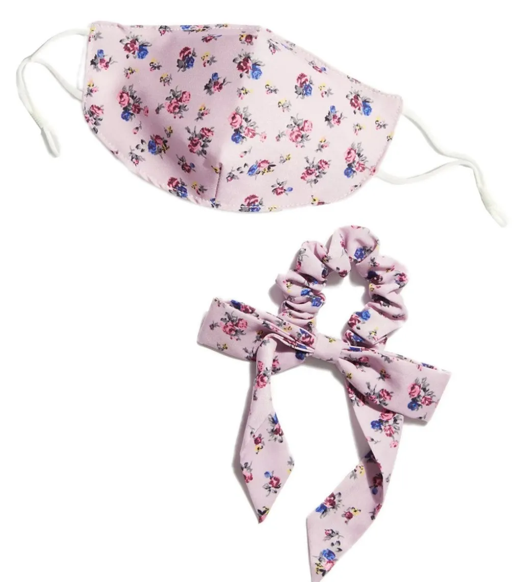Free People Floral Mask and Scrunchie Set