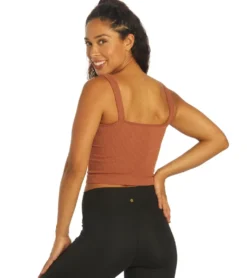 Free People Solid Rib Brami Yoga Crop Top